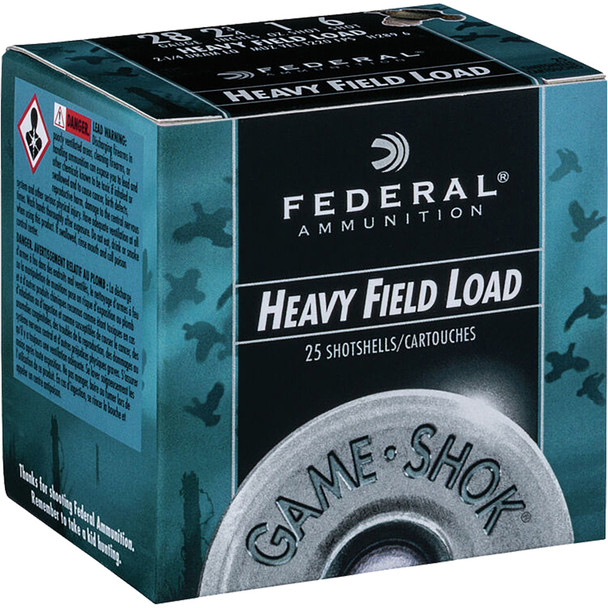 Federal Game-shok Heavy Field Load 28 Ga. 2.75 In. 1 Oz 6 Shot 25 Rd.