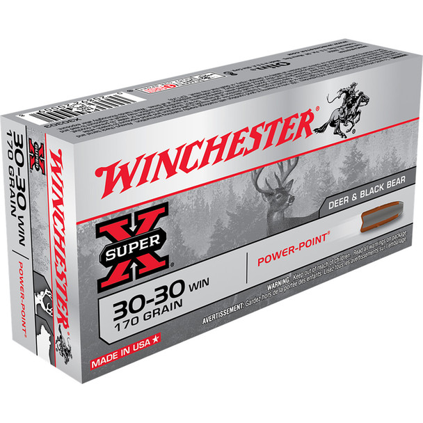 Winchester Super-x Rifle Ammo 30-30 Win 170 Gr. Power-point 20 Rd.