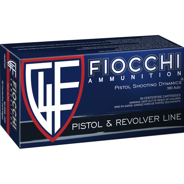 Fiocchi Defense Dynamics Centerfire Handgun Ammo 380 Acp 90 Gr. Jhp 50 Rd.