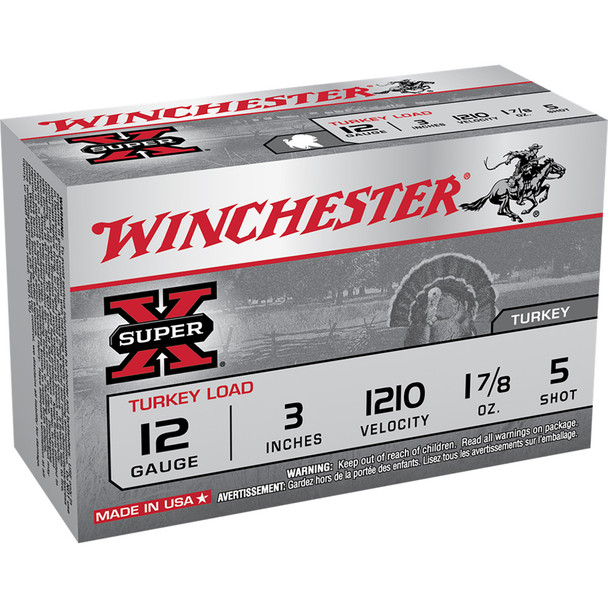 Winchester Super-x Turkey Load 12 Ga. 3 In. 1 7/8 Oz. 5 Shot 10 Rd.