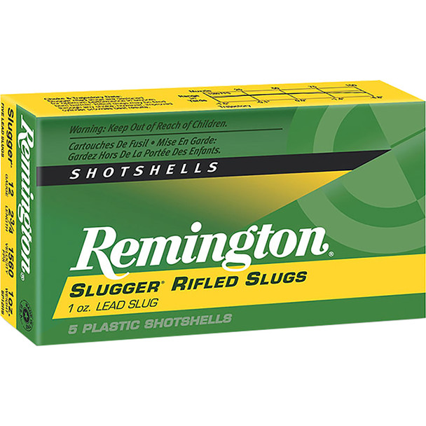 Remington Slugger Rifled Slug Loads 12 Ga. 2.75 In. 1 Oz. 5 Rd.