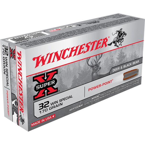 Winchester Super-x Rifle Ammo 32 Win Special 170 Gr. Power-point 20 Rd.