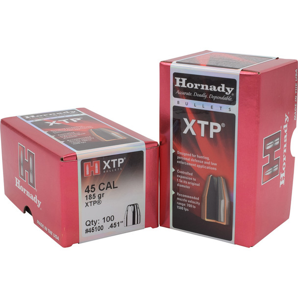 Hornady Hp/xtp Bullets 45 Cal. .451 In. 185 Gr. 100 Pk