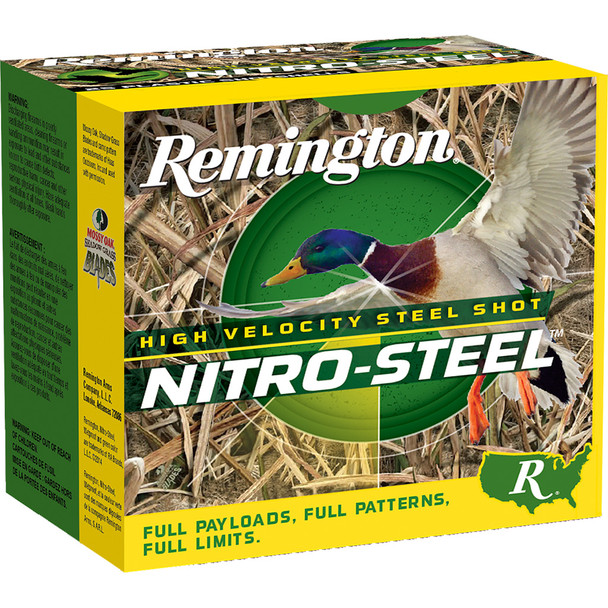 Remington Nitro Steel High Velocity Magnum Loads 12 Ga. 3 In. 1 3/8 Oz. 4 Shot 1300 Fps 25 Rd.