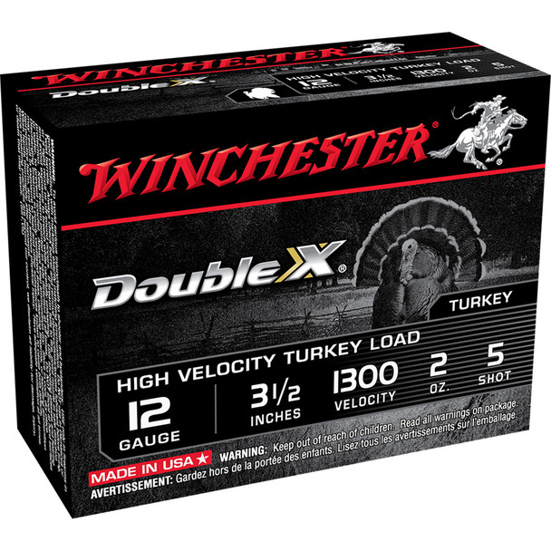 Winchester Double X High Velocity Turkey Load 12 Ga. 3 In. 1 3/4 Oz. 5 Shot 10 Rd.