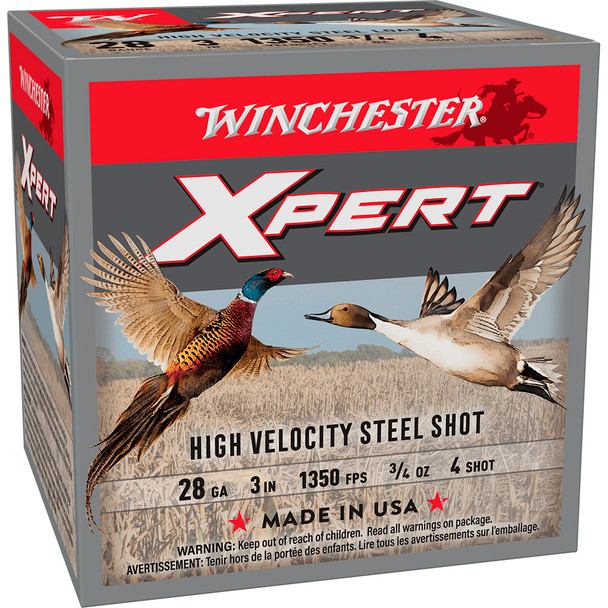 Winchester Xpert Hi-veloctiy Steel Shotgun Ammo 28 Ga. 3 In. 3/4 Oz. 4 Shot Pheasant/duck 25 Rd.
