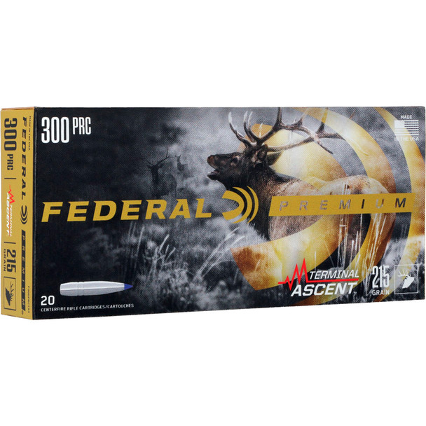 Federal Premium Rifle Ammo 300 Prc 210 Gr. Terminal Acent 20 Rd.