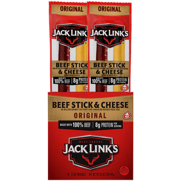 Jack Links Beef & Cheese Sticks 192ct (16 Per Case/12 Cases)