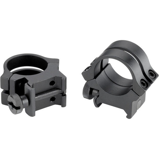 Weaver Classic Quad Lock Detachable Rings Matte Black 1" High Clamshell Pack