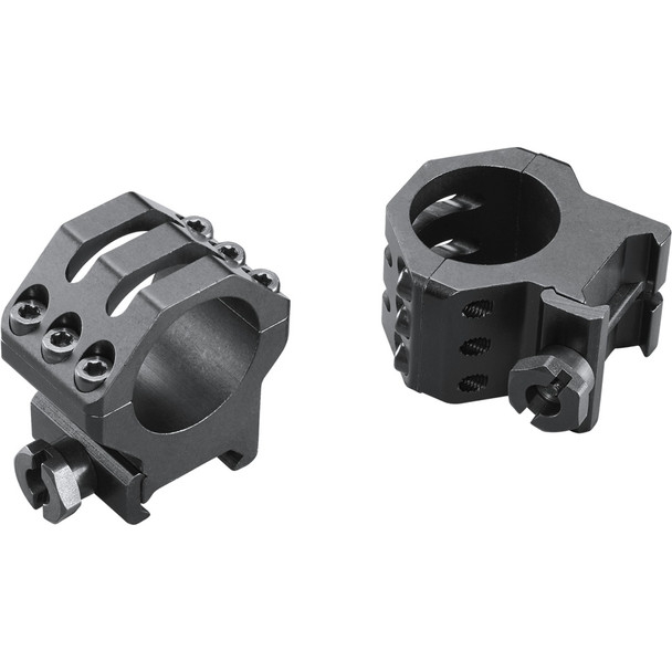Weaver Classic 6hole Skeleton Rings Matte Black 1" High Clamshell Pack
