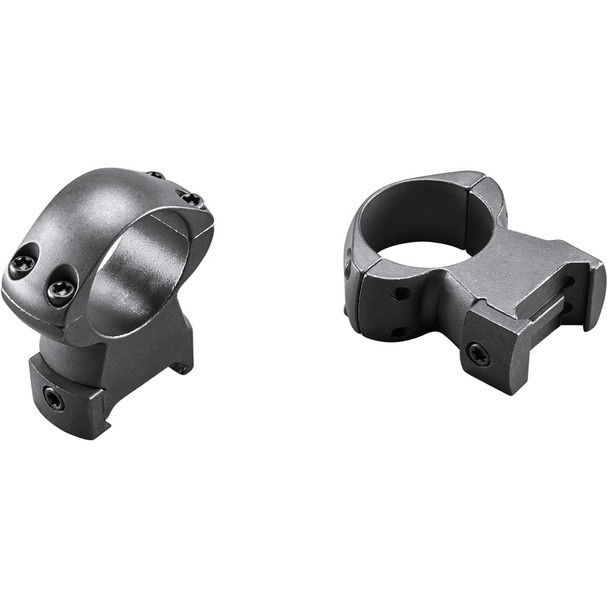 Weaver Grand Slam Steel Rings Matte Black 1" Xhigh Clamshell Pack
