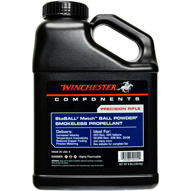 Winchester Staball Match Powder 8 Lb. Rifle Hazmat