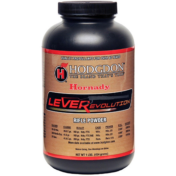 Hodgdon Leverevolution Powder 1 Lb. Rifle Hazmat