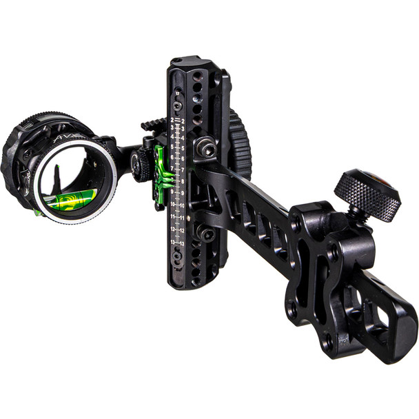 Axcel Driver Plus Slider Sight W/avx-31 Scope Stealth Bh .019 Green Fiber Single Pin Rh