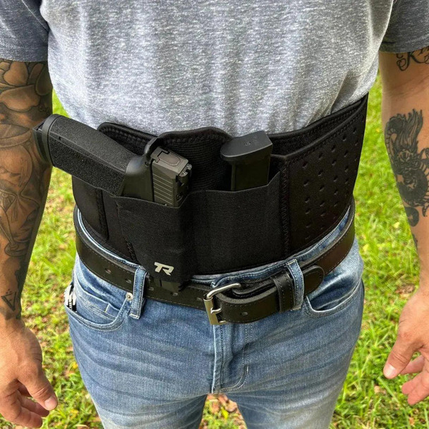 Rounded Belly Band Holster Belly Band Holster Black Large