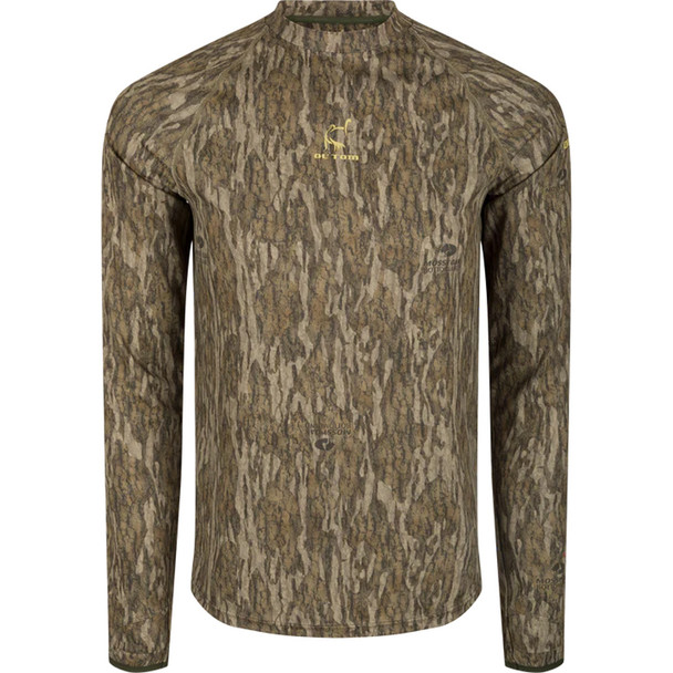 Drake Ol' Tom Mens Early Bird Ls Performance Crew Mo Bottomland Large