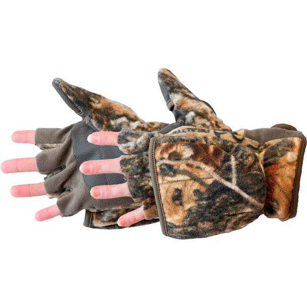 Manzella Youth Bowhunter Convertible Glove Realtree Edge (rxe) Lg