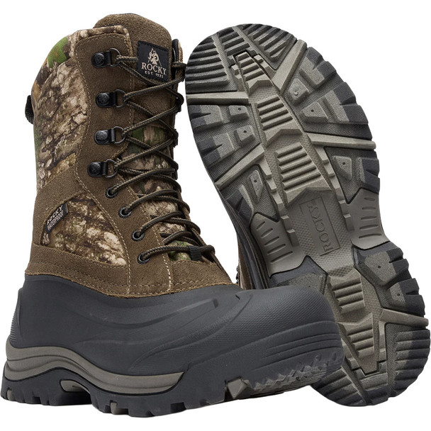 Rocky Jasper Trac Boot 9" Realtree Apx 2000g Size 10