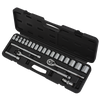 ITC 1/2" Drive Metric Chrome Socket Wrench Set - 24 PC