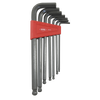 Hex Key Set - Chrome Vanadium - Ball Nose - SAE - 7PC
