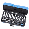 24 Pc 1/4" Dr SAE Socket Set - 12 Point