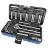 21 Pc 3/8" Dr SAE Socket Wrench Set - 12 Point