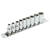 9 Pc 1/4" Dr SAE Socket Set - 12 Point