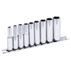 9 Pc 1/4" Dr SAE Socket Set - 12 Point