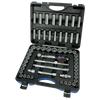 55 Pc 1/2" Dr SAE/Metric Socket Set - 12 Point