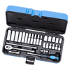 28 Pc 1/4" Dr Metric Socket Set -12 Point