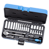 28 Pc 1/4" Dr Metric Socket Set -12 Point