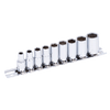 9 Pc 1/4" Dr Metric Socket Set - 12 Point