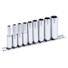 9 Pc 1/4" Dr Metric Socket Set - 12 Point