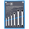 Ratcheting Double Box Wrench Set - Metric - 6 Pc