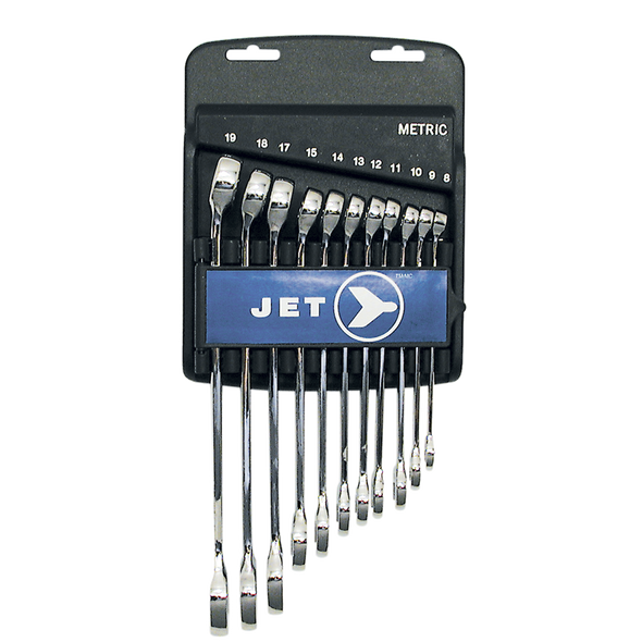 11 PC Long Metric Fully Polished Combination Wrench Set