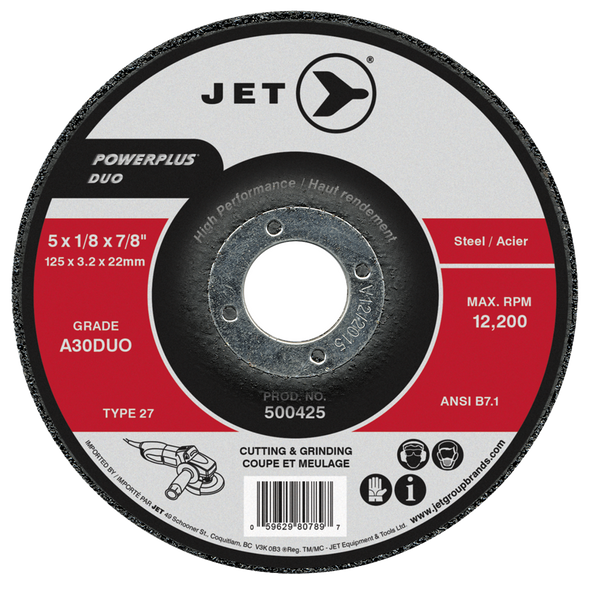 7 x 1/8 x 7/8 A30DUO POWERPLUS DUO T27 Cutting/Grinding Wheel