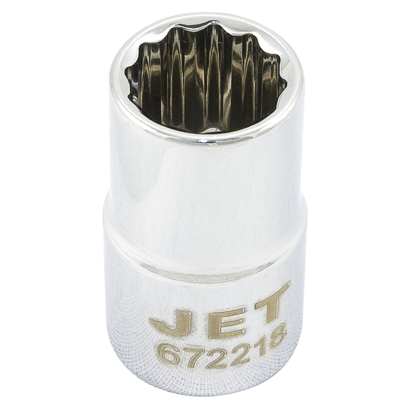 1/2" DR x 1-1/4" Regular Chrome Socket - 12 Point