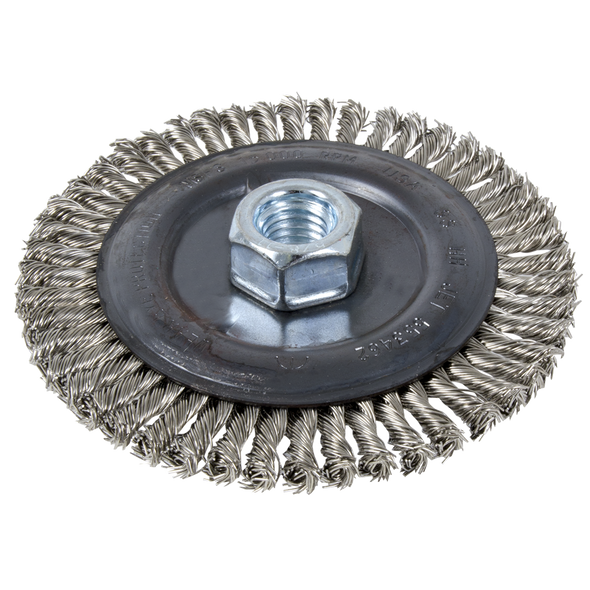 6 x 1/4 x 5/8-11 NC Stainless Steel Stringer Bead Brush