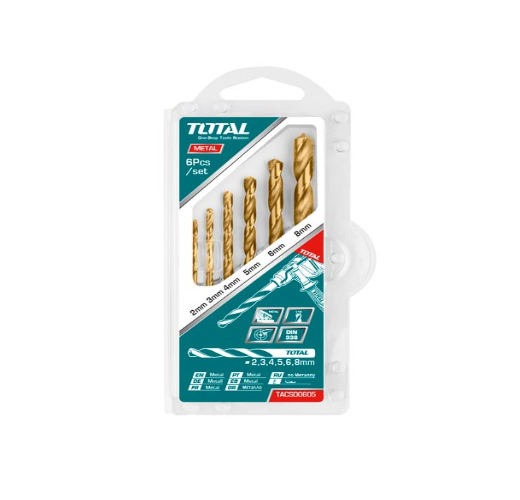6 PCS HSS Twist Drill Bits Set