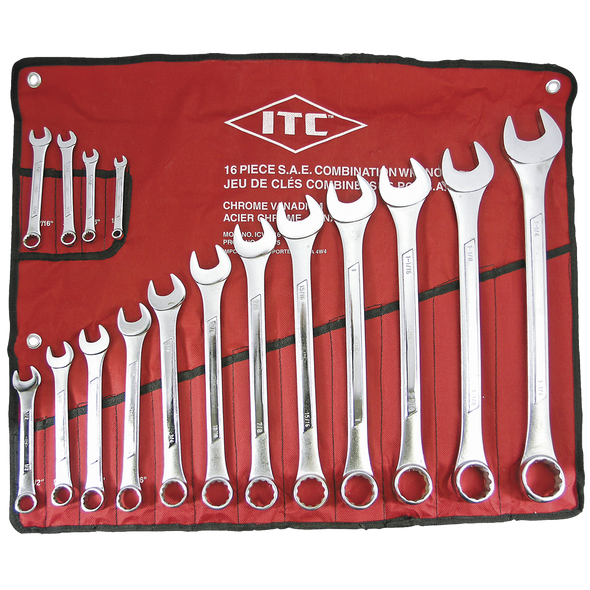 Combination Wrench Set - SAE - 16PC