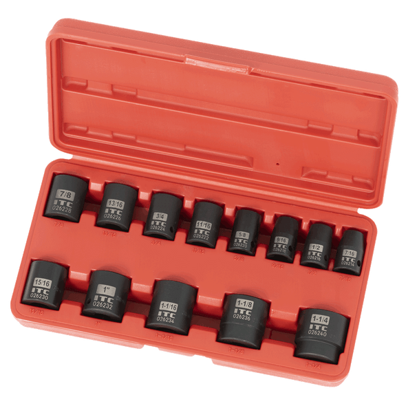1/2" Drive 13 PC SAE Impact Socket Set