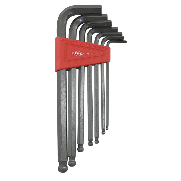 Hex Key Set - Chrome Vanadium - Ball Nose - SAE - 7PC