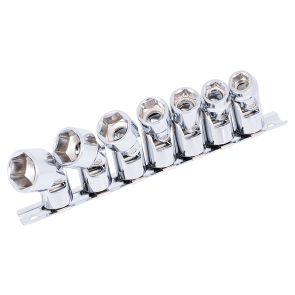 7 Pc 3/8" Dr SAE Universal Socket Set - 6 Point