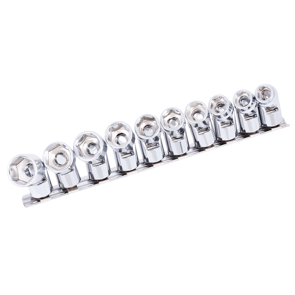 10 Pc 3/8" Dr Metric Universal Socket Set - 6 Point