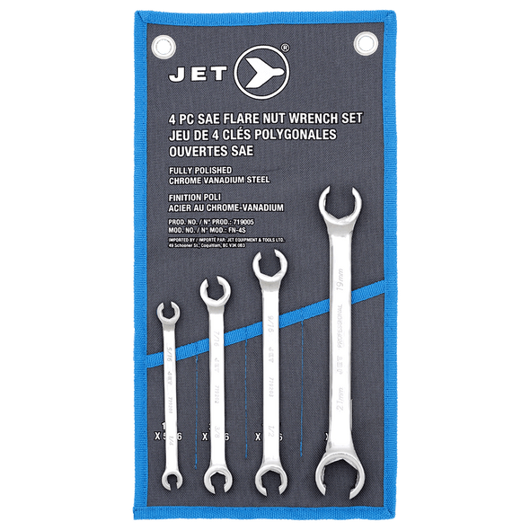 Flare Nut Wrench Set - SAE - 4 Pc