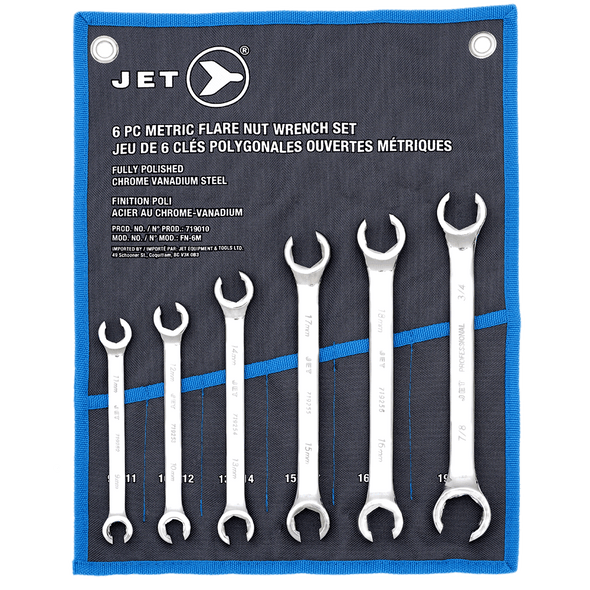Flare Nut Wrench Set - Metric - 6 Pc