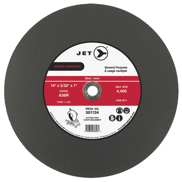 14 x 3/32 x 1 A36 POWER ABRASIVE T1 Cut-Off Wheel
