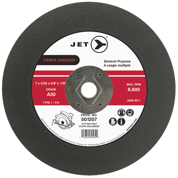 7 x 3/32 x 5/8" (diamond 7/8") A30 POWER ABRASIVE T1 Cut-Off Wheel