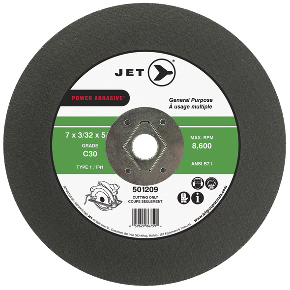 7 x 3/32 x 5/8 (diamond 7/8) C30 POWER ABRASIVE T1 Cut-Off Wheel