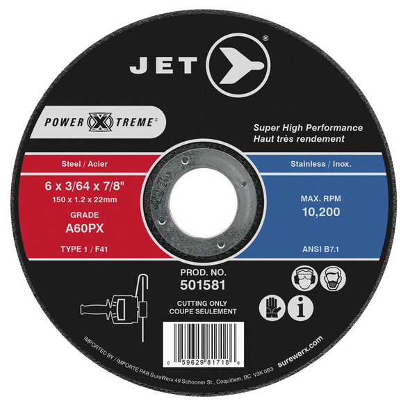 6 x 3/64 x 7/8" A60PX POWER-XTREME T1 Cut-Off Wheel